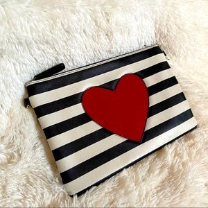 Torrid Striped Heart Clutch